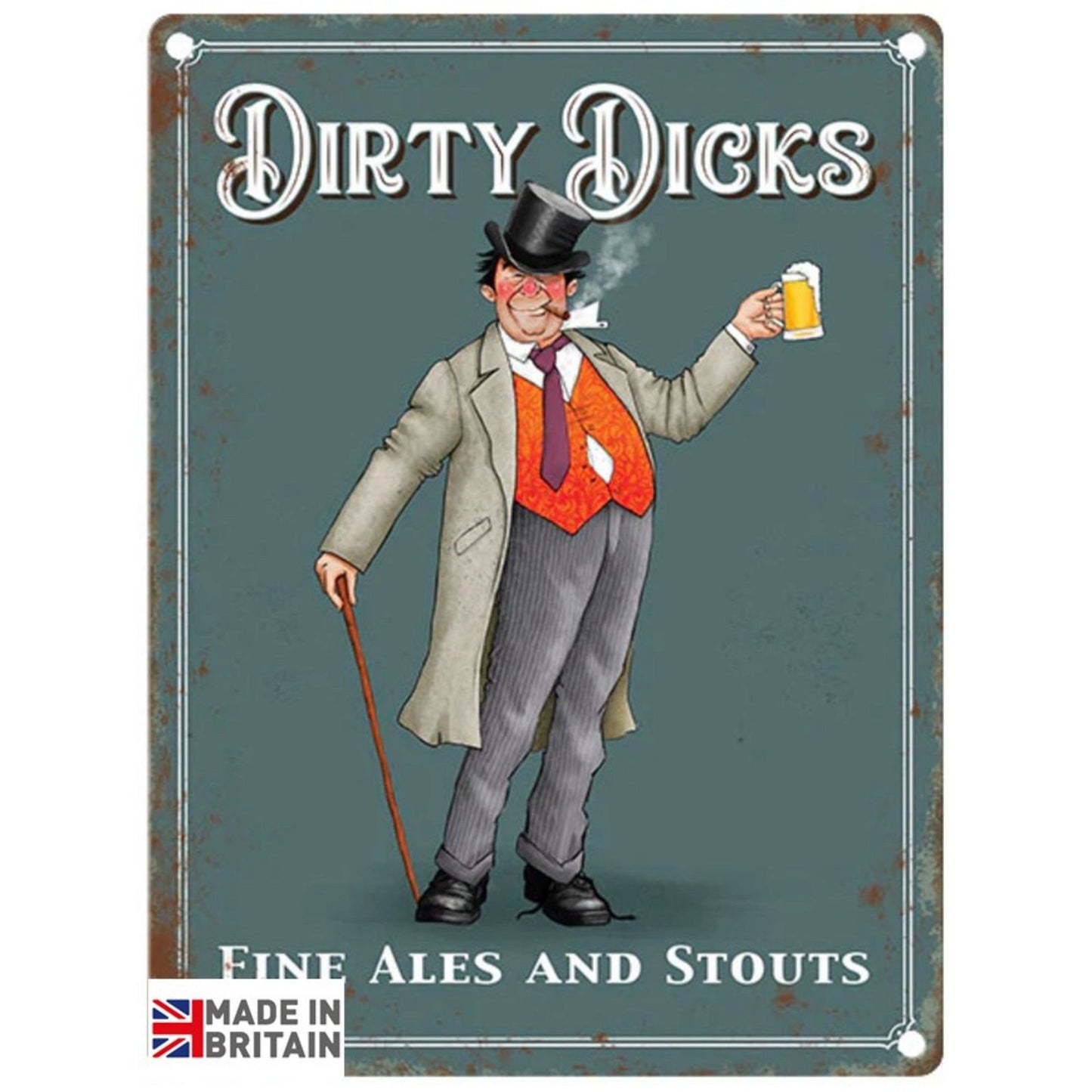 Large Metal Sign 60 x 49.5cm Pub Signs Dirty Dicks