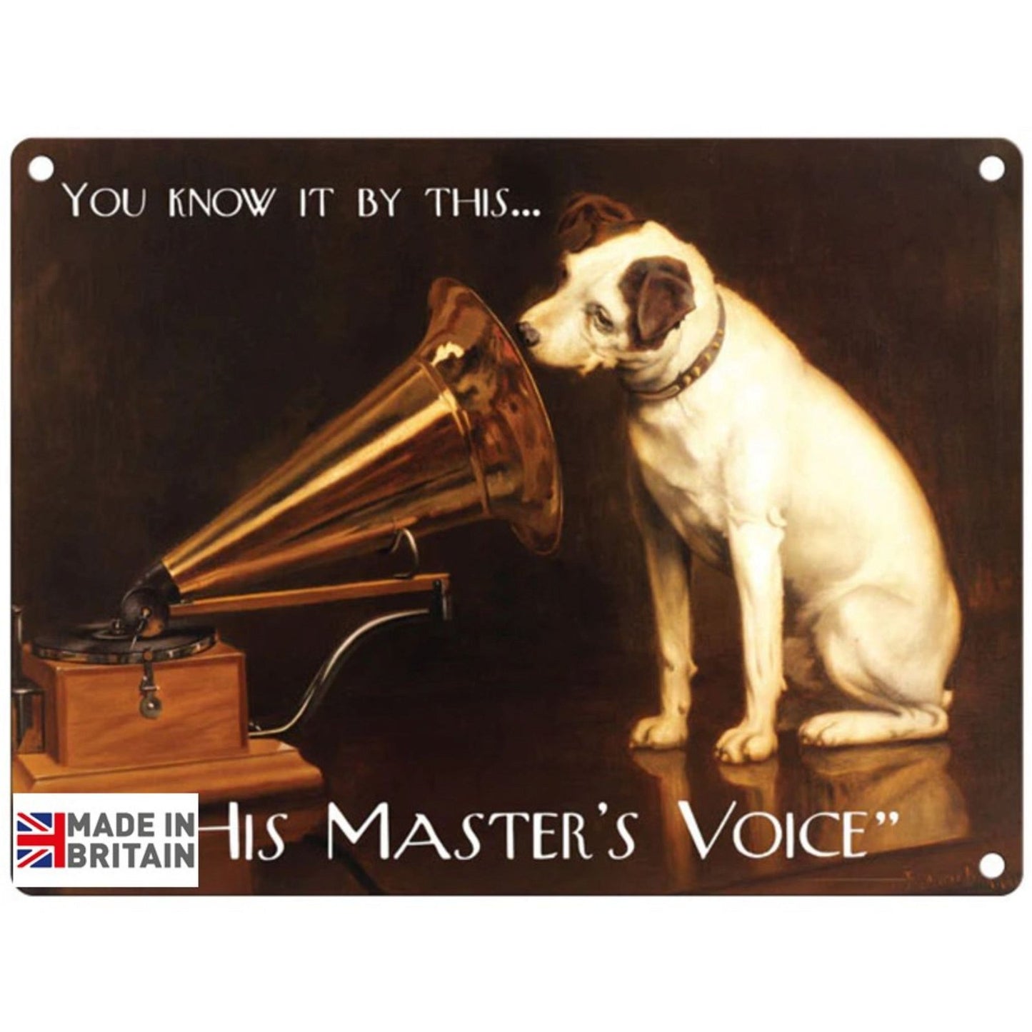 Large Metal Sign 60 x 49.5cm Vintage Retro His Master's Voice