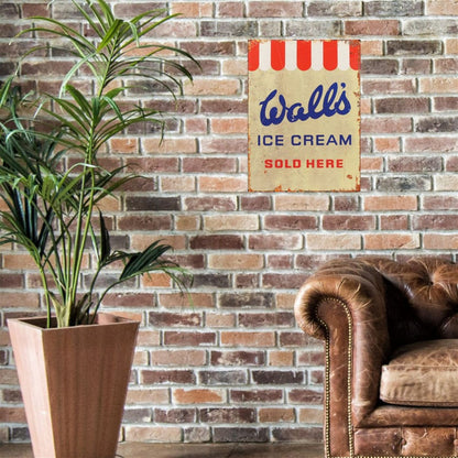 Large Metal Sign 60 x 49.5cm Walls Ice Cream