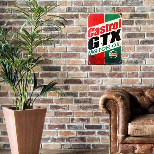 Large Metal Sign 60 x 49.5cm Castol GTX Motor Oil