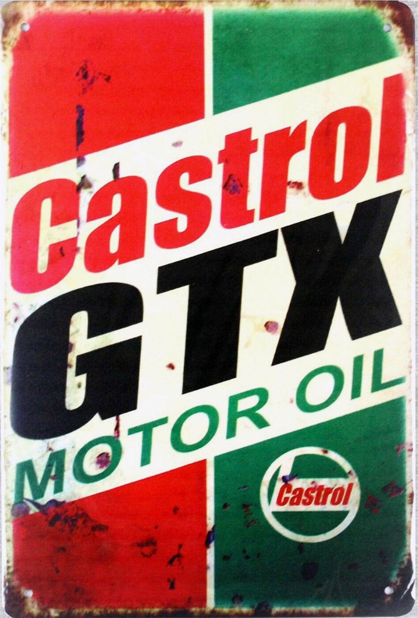 Large Metal Sign 60 x 49.5cm Castol GTX Motor Oil