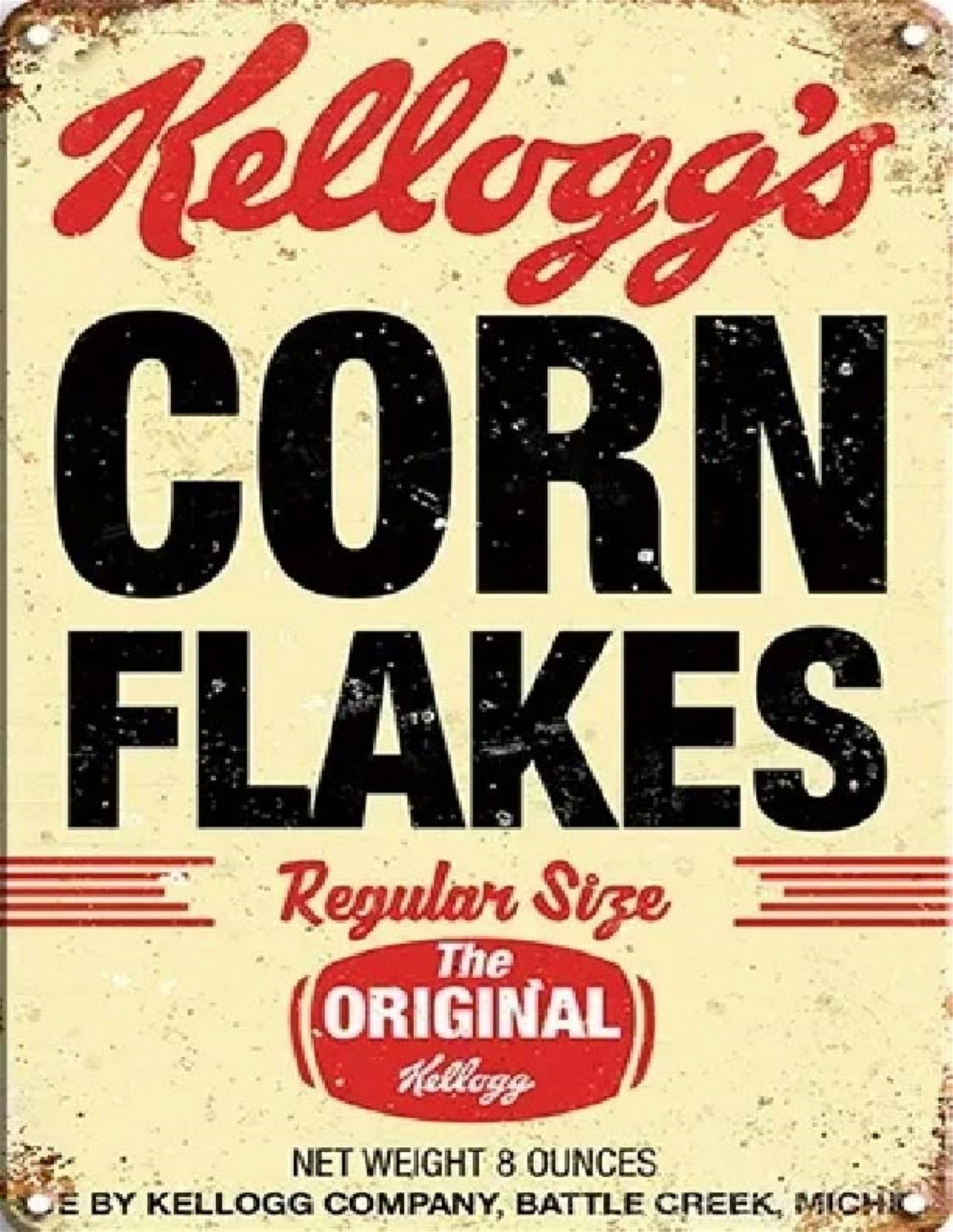 Large Metal Sign 60 x 49.5cm Kellogs Corn Flakes