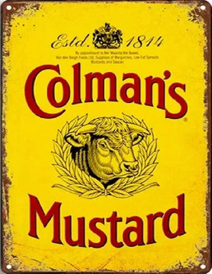 Large Metal Sign 60 x 49.5cm Colman's Mustard