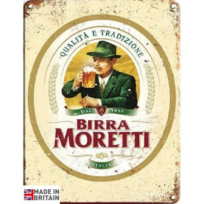 Large Metal Sign 60 x 49.5cm Birra Moretti