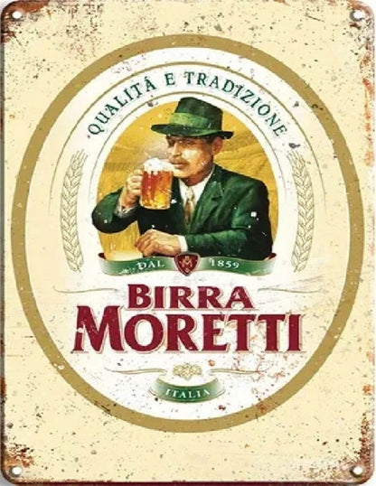 Large Metal Sign 60 x 49.5cm Birra Moretti