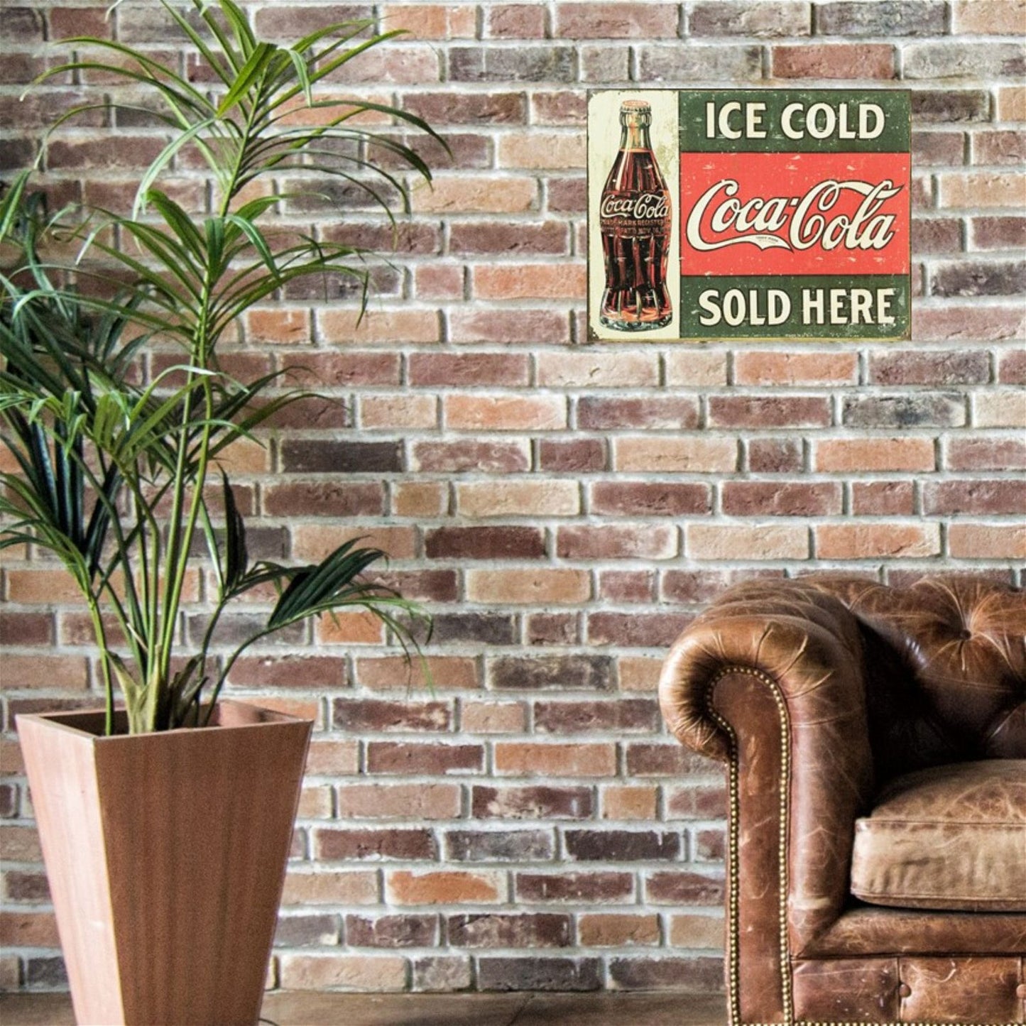 Small Metal Sign 45 x 37.5cm Ice Cold Coca Cola