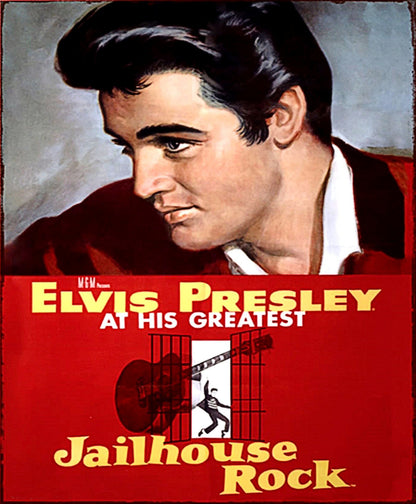 Small Metal Sign 45 x 37.5cm Elvis Presley Jailhouse Rock