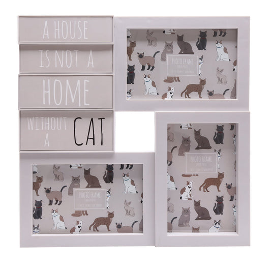 Three 4x6" Cat Photo Frames