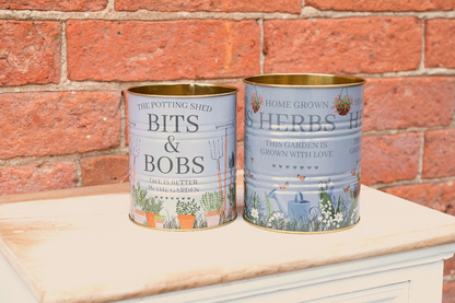 Potting Shed Storage Tins Set of Two