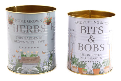 Potting Shed Storage Tins Set of Two