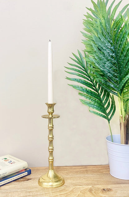 Brass Metal Dinner Candlestick 30cm