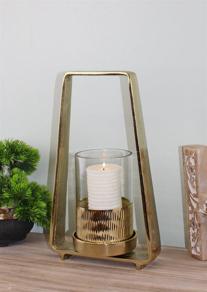 Gold Metal Candle Holder 34cm