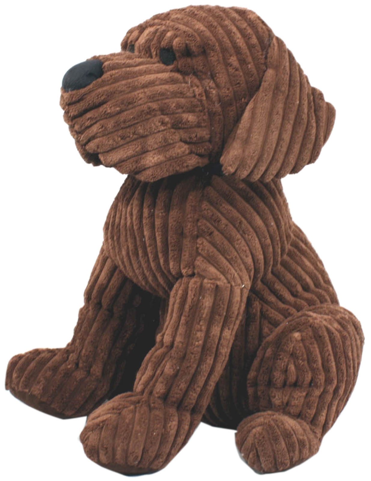 Large Chocolate Ribbed Dog Doorstop