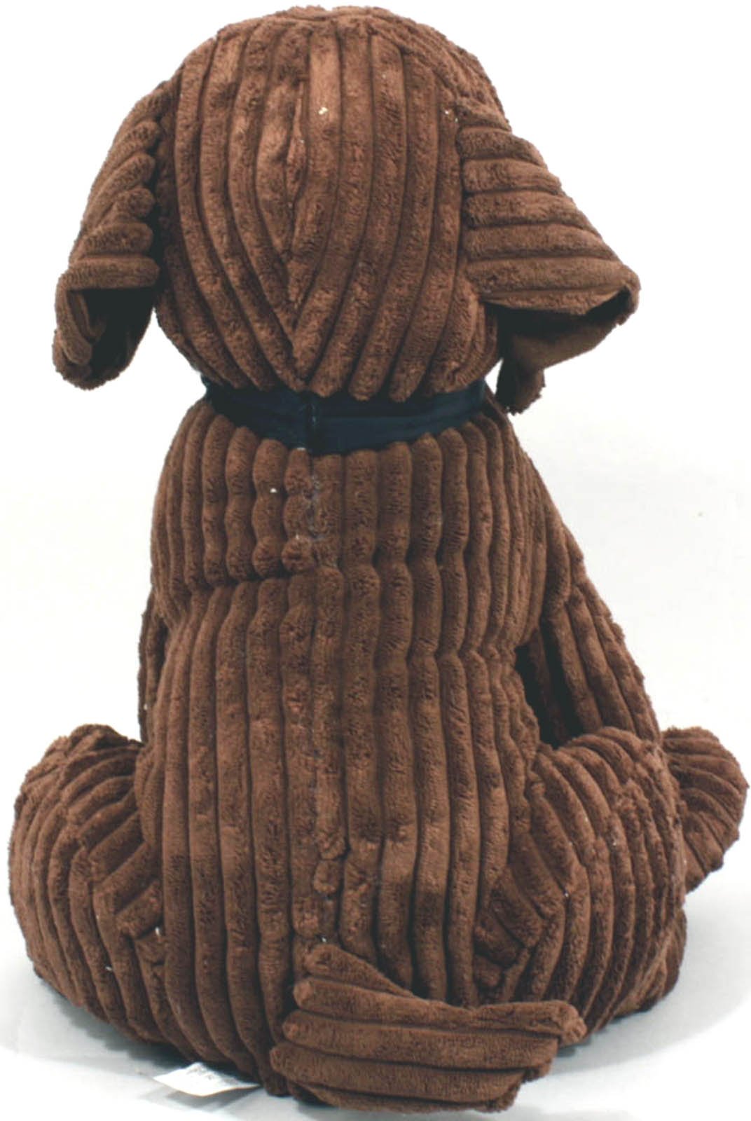 Large Chocolate Ribbed Dog Doorstop