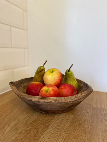 Triangular Shaped Wooden Bowl