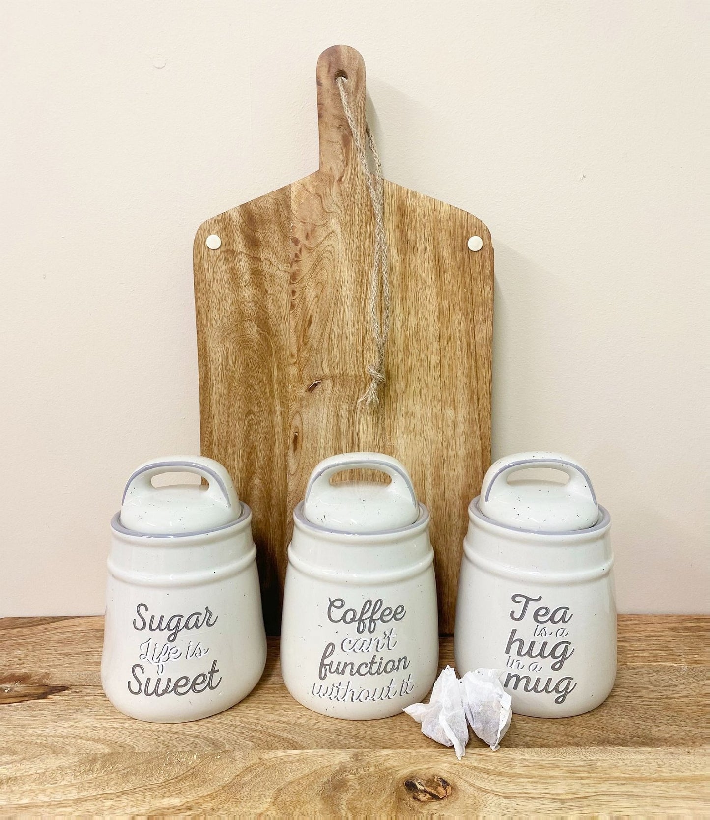 Antique Grey Tea, Coffee & Sugar Set