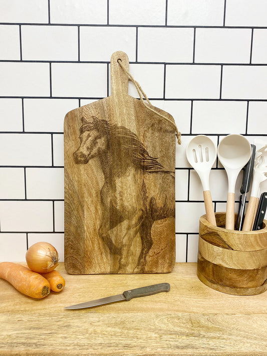 Engraved Horse Chopping Board