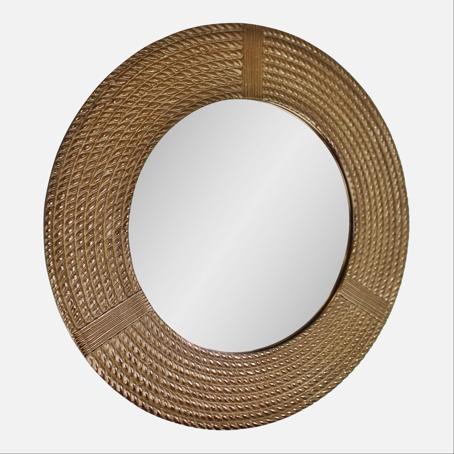 Gold Metal Rope Style Mirror 63cm