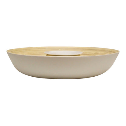 Natural Interiors Bamboo Chip & Dip Dish