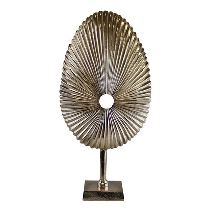 Silver Metal Fossil Sculpture, 50cm