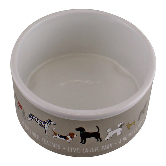 Small Ceramic Dog Bowl, 13cm