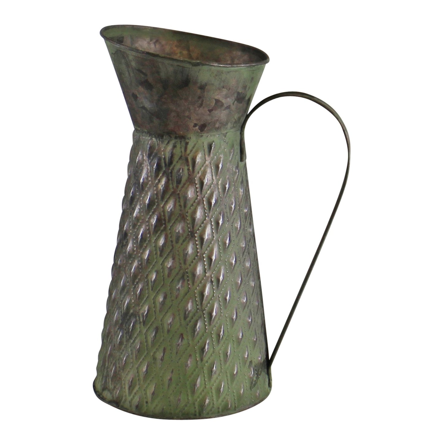 Zinc Jug Planter In Green