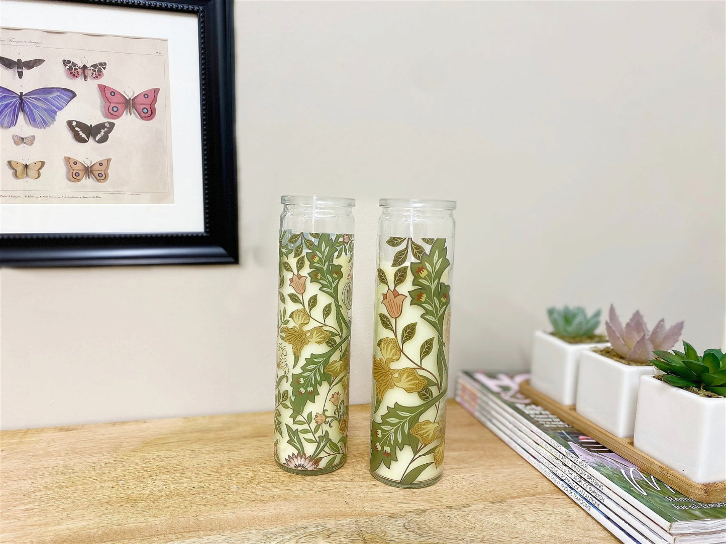 Two Sussex Design Tube Candles