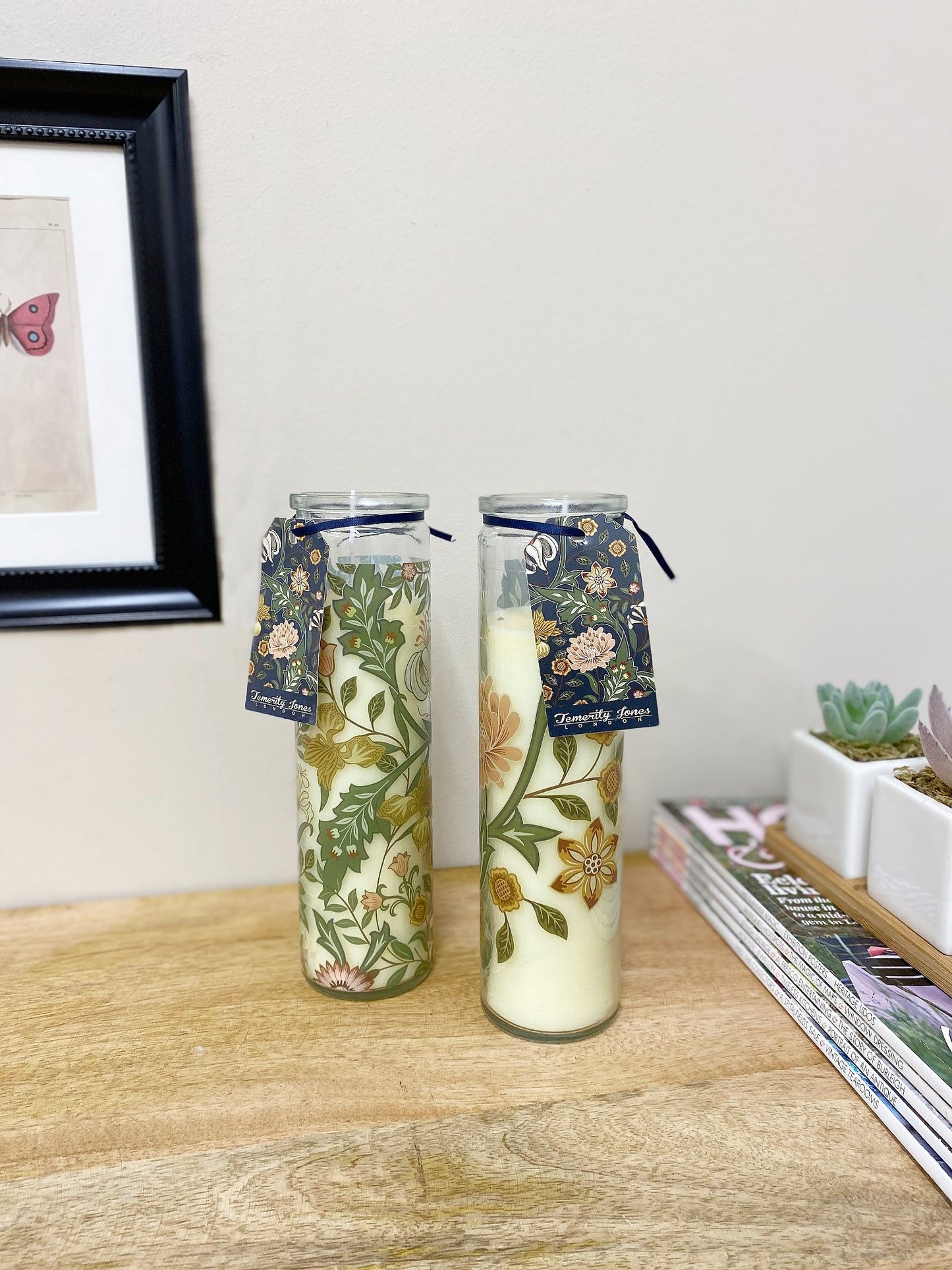 Two Sussex Design Tube Candles