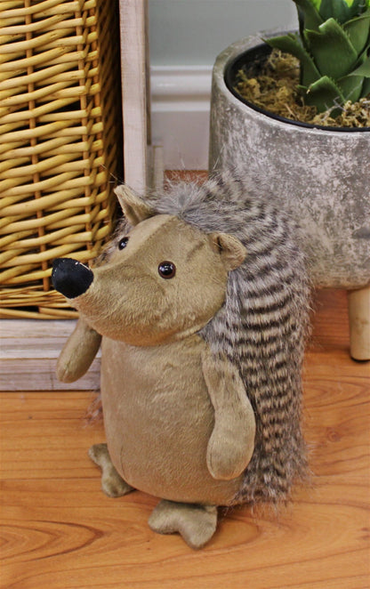 Hedgehog Doorstop with Beige Body