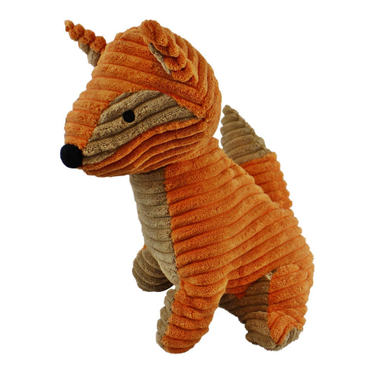 Ribbed Fabric Fox Door Stop, 30cm