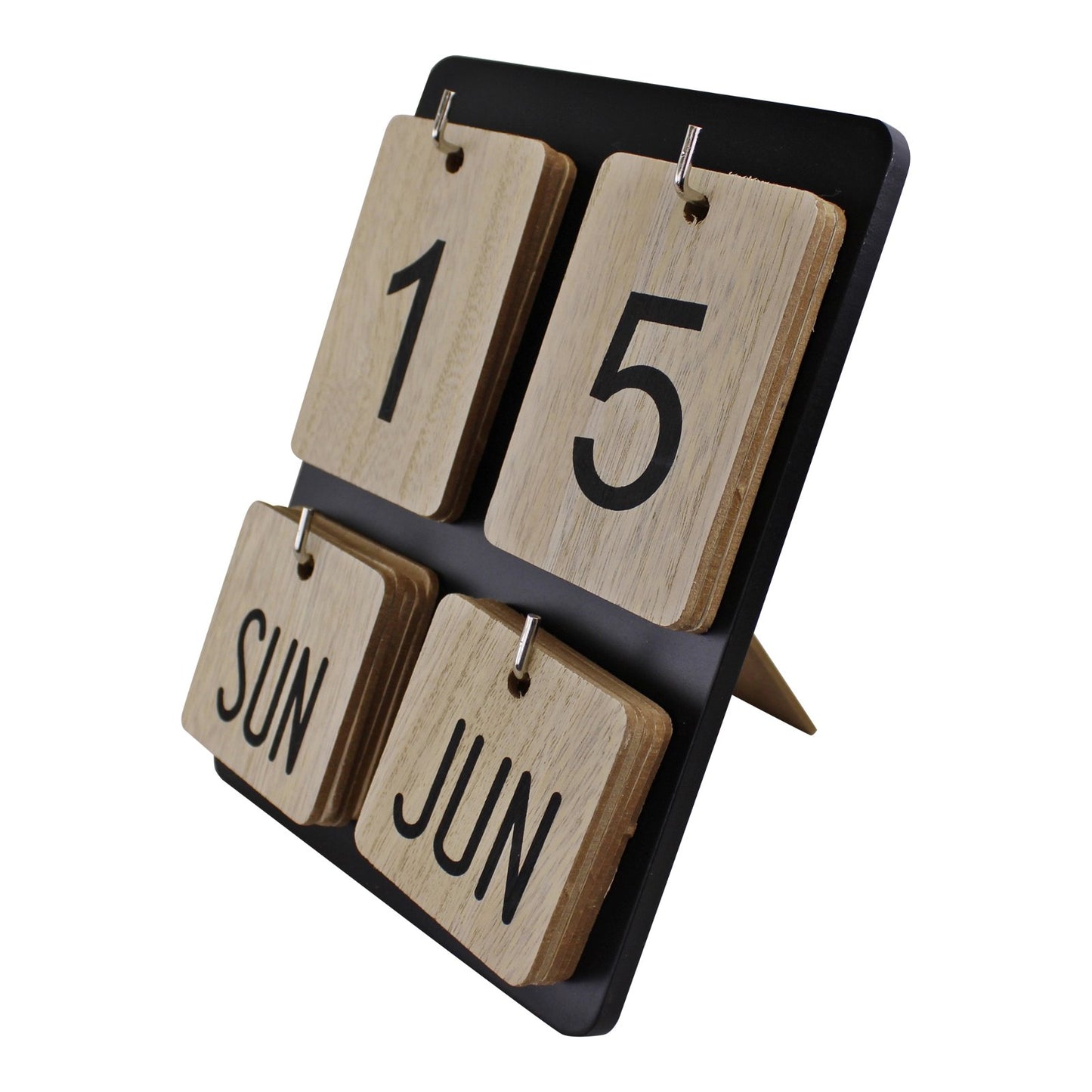 Wooden Freestanding Photo Frame Style Perpetual Calendar