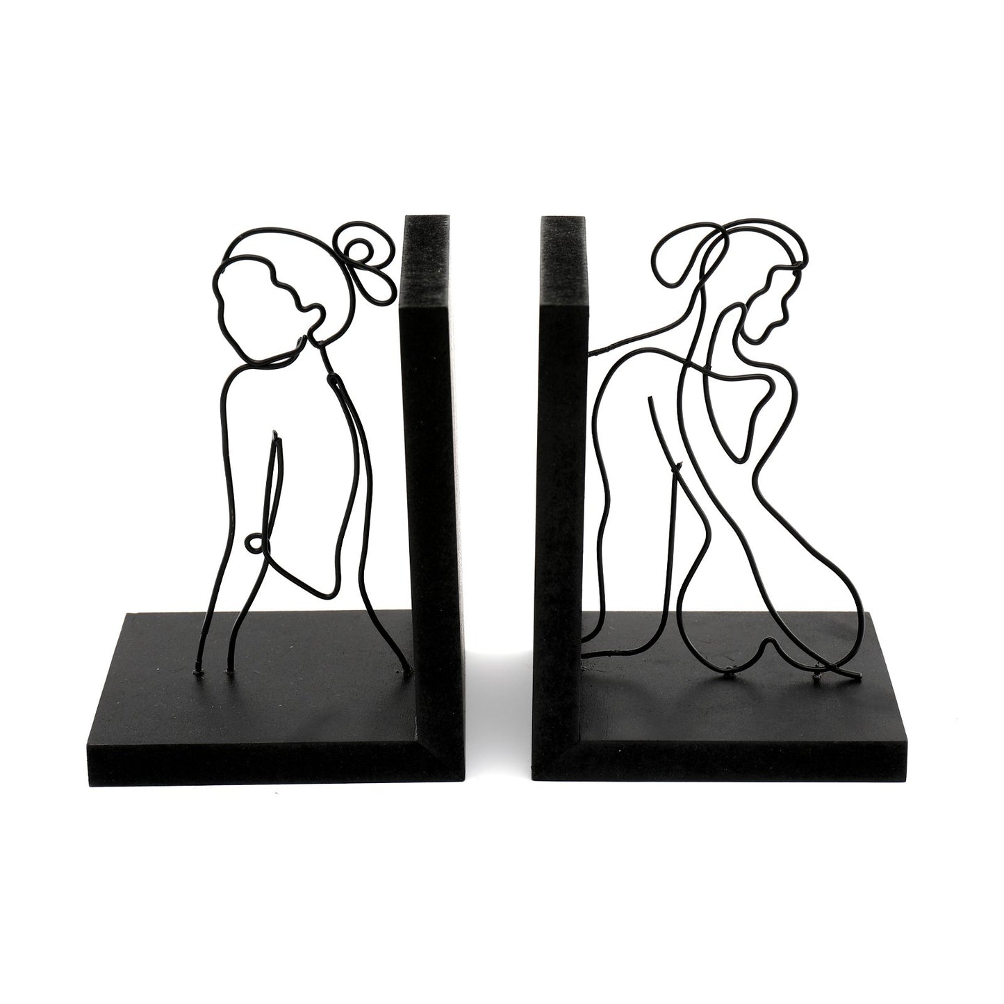 Woman Silhouette Book Ends