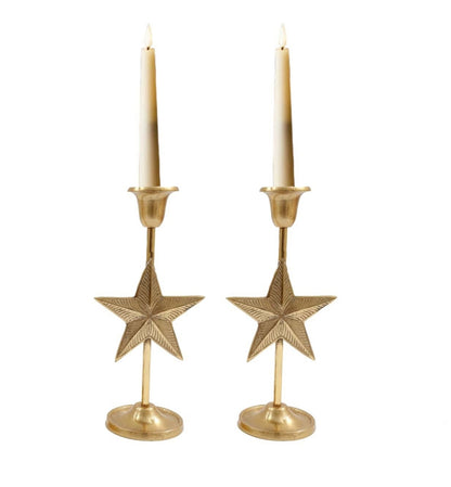 Gold Star Candle Stick Holder - BerPar