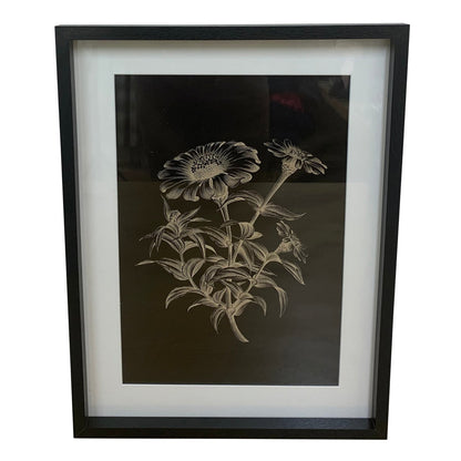 Set of 3 Luxe Flower Framed Prints 40cm