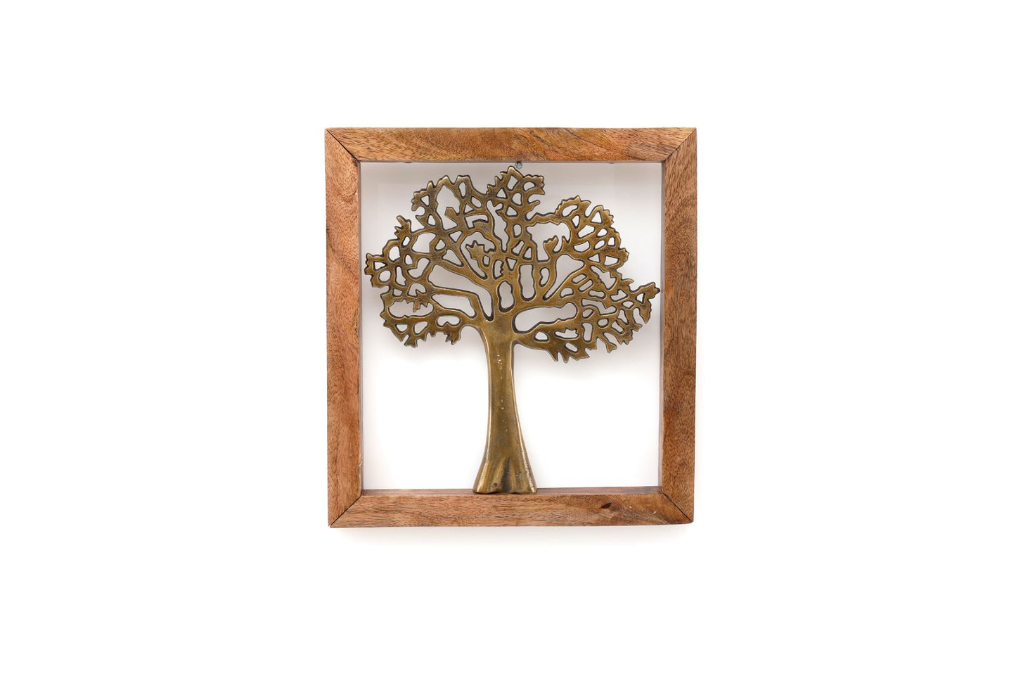 Gold Wall Hanging Tree In Wooden Frame