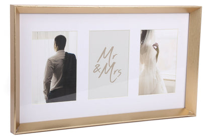 Wedding Triple Photo Frame 4x6"