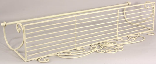 Cream Scroll Towel Rail And Shelf