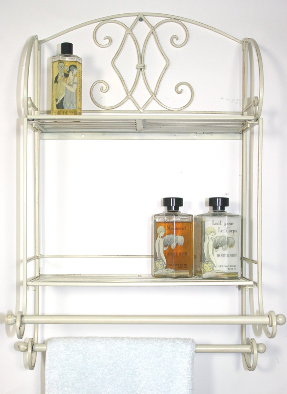 Cream Diamond Bathroom Shelf Unit