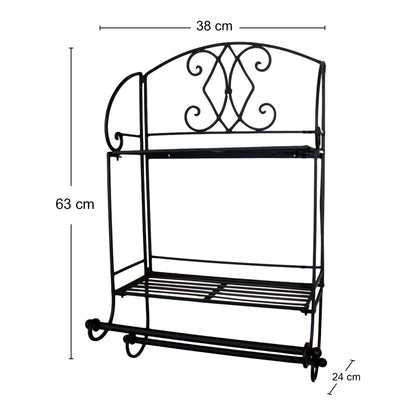 Black Diamond Bathroom Shelf Unit