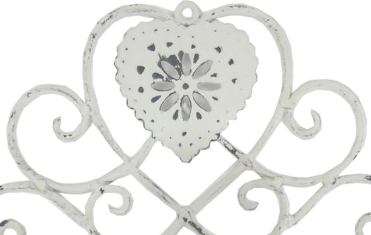 Grey Heart Toilet Roll Holder Wall Mounted