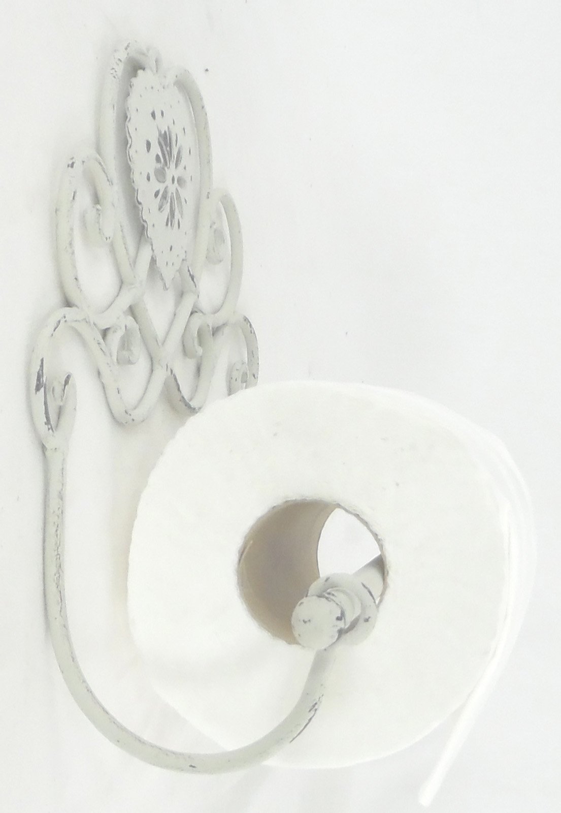 Grey Heart Toilet Roll Holder Wall Mounted